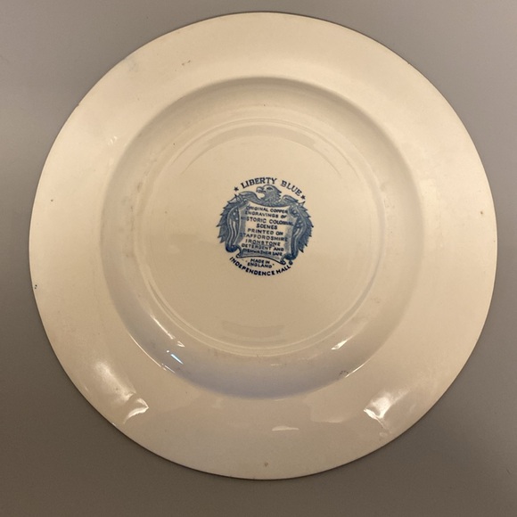 Stafforshire Liberty blue independence hall plate - Picture 4 of 5